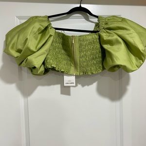 Siren Cropped Top Bayleaf Green